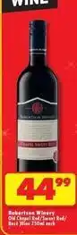 Shoprite Liquor Robertson winery - old chapel red/sweet red/rosé wine offer
