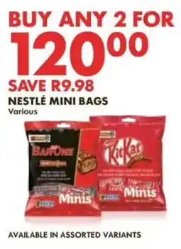 Woolworths Nestlé Mini Bags Assorted offer