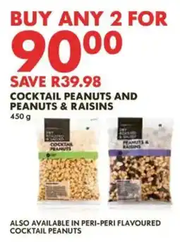Woolworths Cocktail Peanuts and Peanuts & Raisins offer