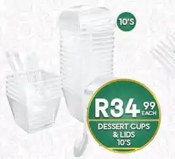 Take 'n Pay DESSERT CUPS & LIDS 10'S offer