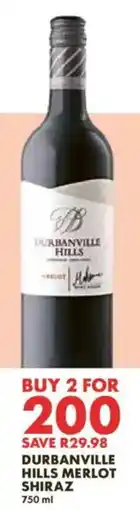 Woolworths Durbanville Hills Merlot Shiraz offer