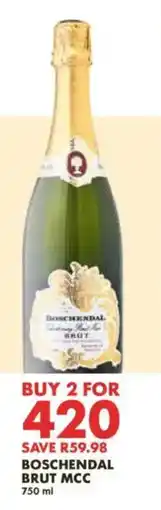 Woolworths Boschendal Brut MCC offer