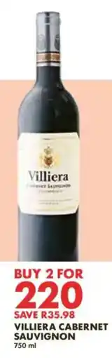 Woolworths Villiera Cabernet Sauvignon offer