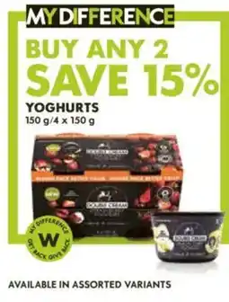 Woolworths Yoghurts offer