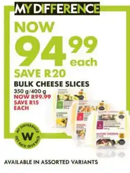 Woolworths Bulk Cheese Slices offer