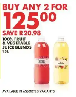 Woolworths 100% Fruit & Vegetable Juice Blends offer