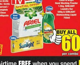 Boxer Ariel washing powder offer
