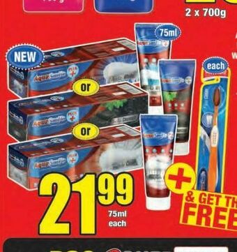 Boxer Aquafresh toothpaste offer