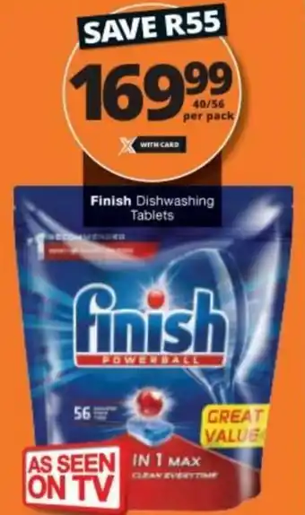 Checkers Hyper Finish Dishwashing Tablets offer