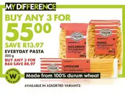 Woolworths Everyday Pasta offer