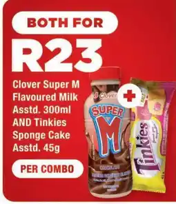 OK Express Clover Super M Flavoured Milk AND Tinkies Sponge Cake offer