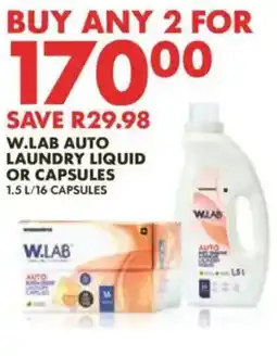 Woolworths W.LAB AUTO LAUNDRY LIQUID OR CAPSULES offer