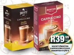 Take 'n Pay SOCIETY/BOSTON Cappuccino Sticks Assorted offer