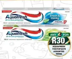 Take 'n Pay Aquafresh Toothpaste Assorted offer