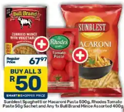 Pick n Pay Sunblest Spaghetti or Macaroni Pasta Assorted offer