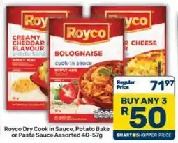 Pick n Pay Royco Dry Cook in Sauce Assorted offer