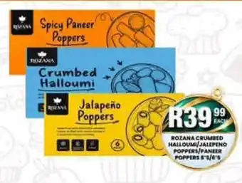 Rozana Crumbed Halloumi/Jalapeño Poppers/Paneer Poppers