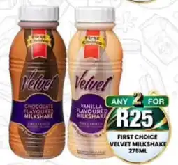 Take 'n Pay First Choice Velvet Milkshake offer
