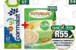 Take 'n Pay Parmalat Growth 3+ milk + Futurelife Tots offer