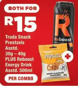 OK Express Truda Snack Prestzels Reboost Energy Drink offer