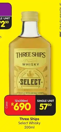Shoprite Liquor Three Ships Select Whisky offer