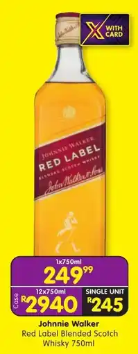 Shoprite Liquor Johnnie Walker Red Label Blended Scotch Whisky offer