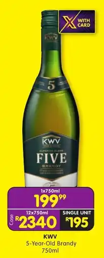 Shoprite Liquor KWV 5-Year-Old Brandy offer