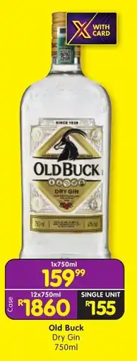 Shoprite Liquor Old Buck Dry Gin offer