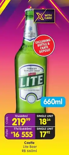 Shoprite Liquor Castle Lite Beer offer