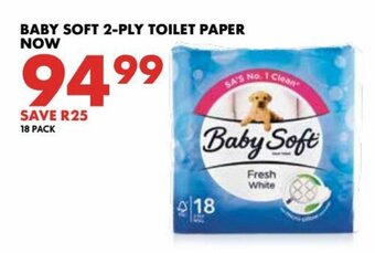 Woolworths Baby Soft 2-Ply Toilet Paper 18 pack offer