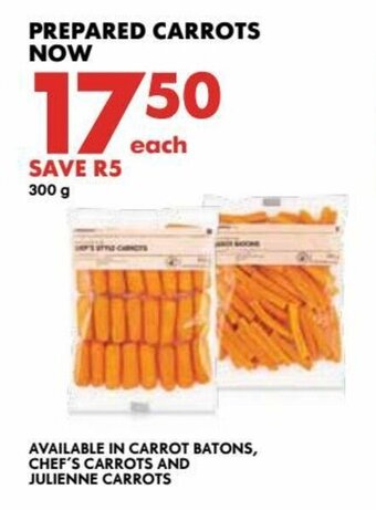 Woolworths Prepared Carrots 300g offer