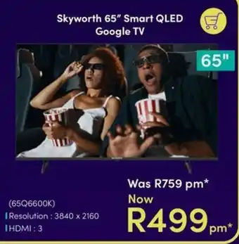 Skyworth 65" Smart QLED Google TV