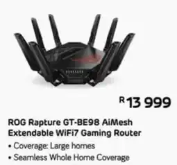 Computer Mania ROG Rapture GT-BE98 AiMesh Extendable WiFi7 Gaming Router offer