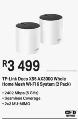Computer Mania TP-Link Deco X55 AX3000 Whole Home Mesh Wi-Fi 6 System offer