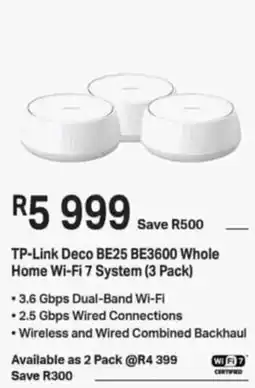 Computer Mania TP-Link Deco BE25 BE3600 Whole Home Wi-Fi 7 System offer