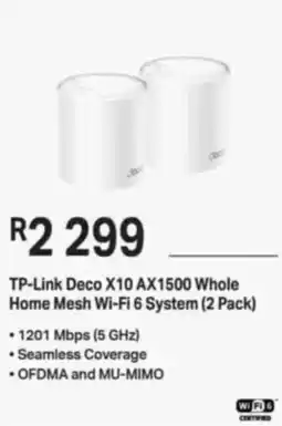 Computer Mania TP-Link Deco X10 AX1500 Whole Home Mesh Wi-Fi 6 System offer