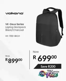 Computer Mania Volkano VK-Deux Series Laptop Backpack Black/Charcoal offer