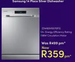Teljoy Samsung 14 Place Silver Dishwasher offer