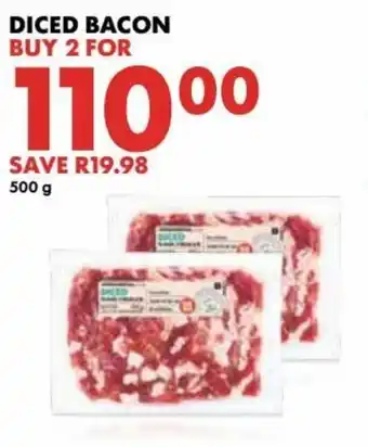 Woolworths Diced Bacon 2x500g offer