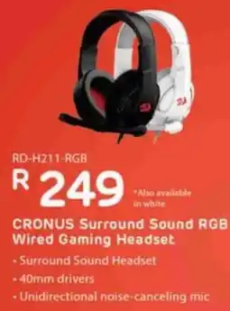 Computer Mania CRONUS Surround Sound RGB Wired Gaming Headset offer