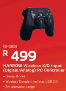 Computer Mania HARROW Wireless X/D-input (Digital/Analog) PC Controller offer
