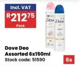 Africa Cash and Carry Dove Deo Assorted offer
