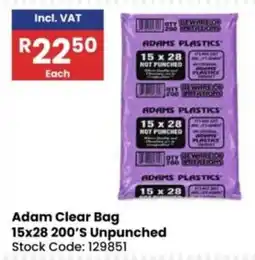 Africa Cash and Carry Adam Clear Bag 15x28 200'S Unpunched offer