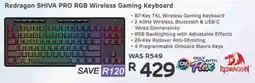 Computer Mania Redragon SHIVA PRO RGB Wireless Gaming Keyboard offer