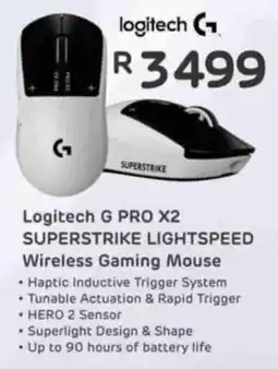 Computer Mania Logitech G PRO X2 SUPERSTRIKE LIGHTSPEED Wireless Gaming Mouse offer