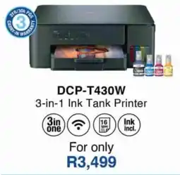 Computer Mania DCP-T430W 3-in-1 Ink Tank Printer offer