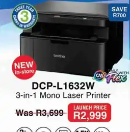Computer Mania brother DCP-L1632W 3-in-1 Mono Laser Printer offer