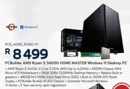 Computer Mania PCBuilder AMD Ryzen 5 3400G HOME MASTER Windows 11 Desktop PC offer