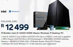 Computer Mania PCBuilder Intel i5-12400 HOME Master Windows 11 Desktop PC offer