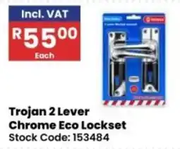 Africa Cash and Carry Trojan 2 Lever Chrome Eco Lockset offer
